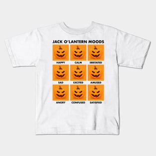 Jack O'Lantern Moods Kids T-Shirt